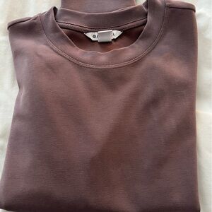 Athleta Seasoft Crew Neck Sweatshirt in Dusty Rose